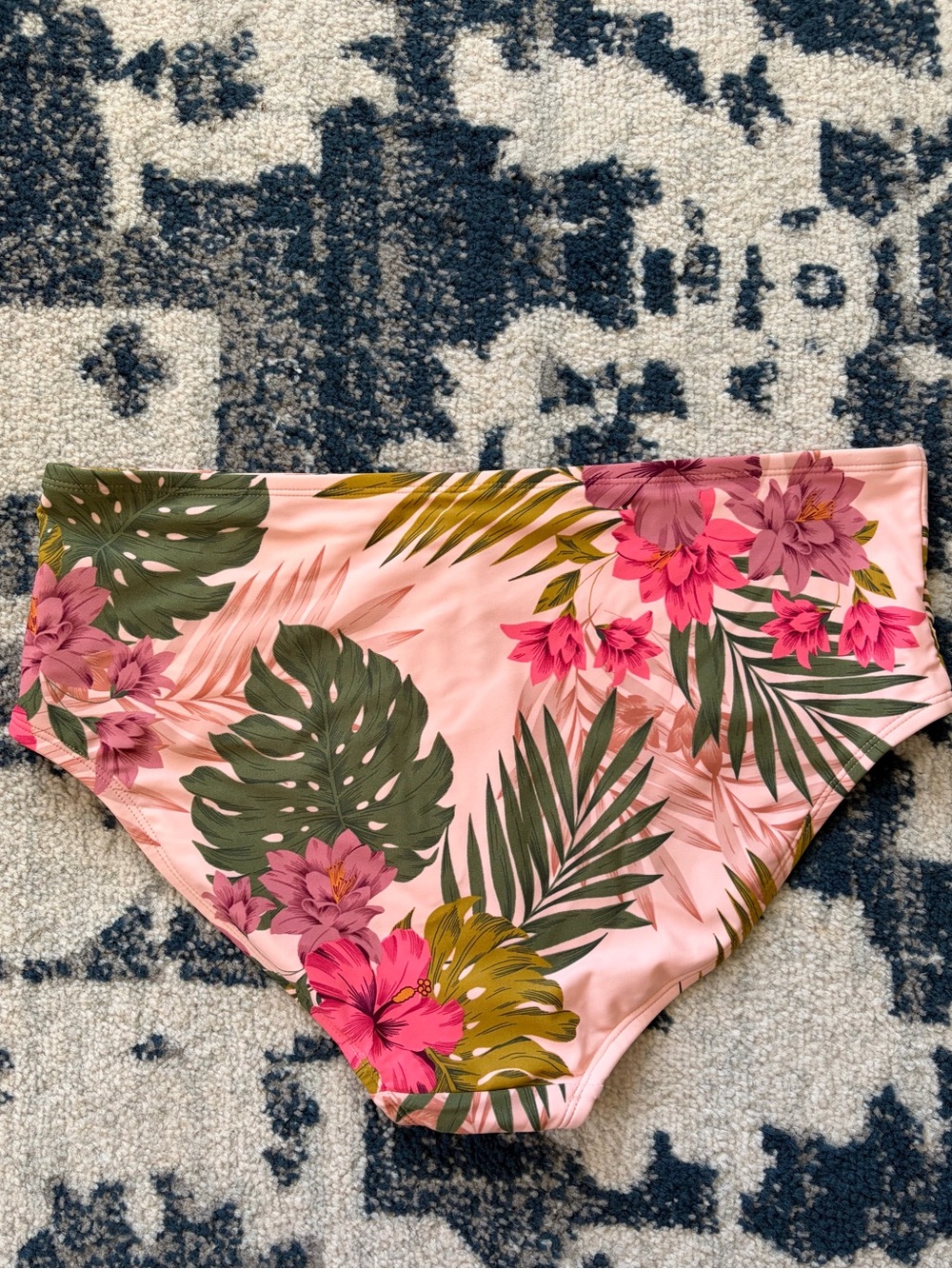 NWT Kona Sol Pink Tropical High Waisted Hipster Bikini Bottoms Size XL - Picture 2 of 5